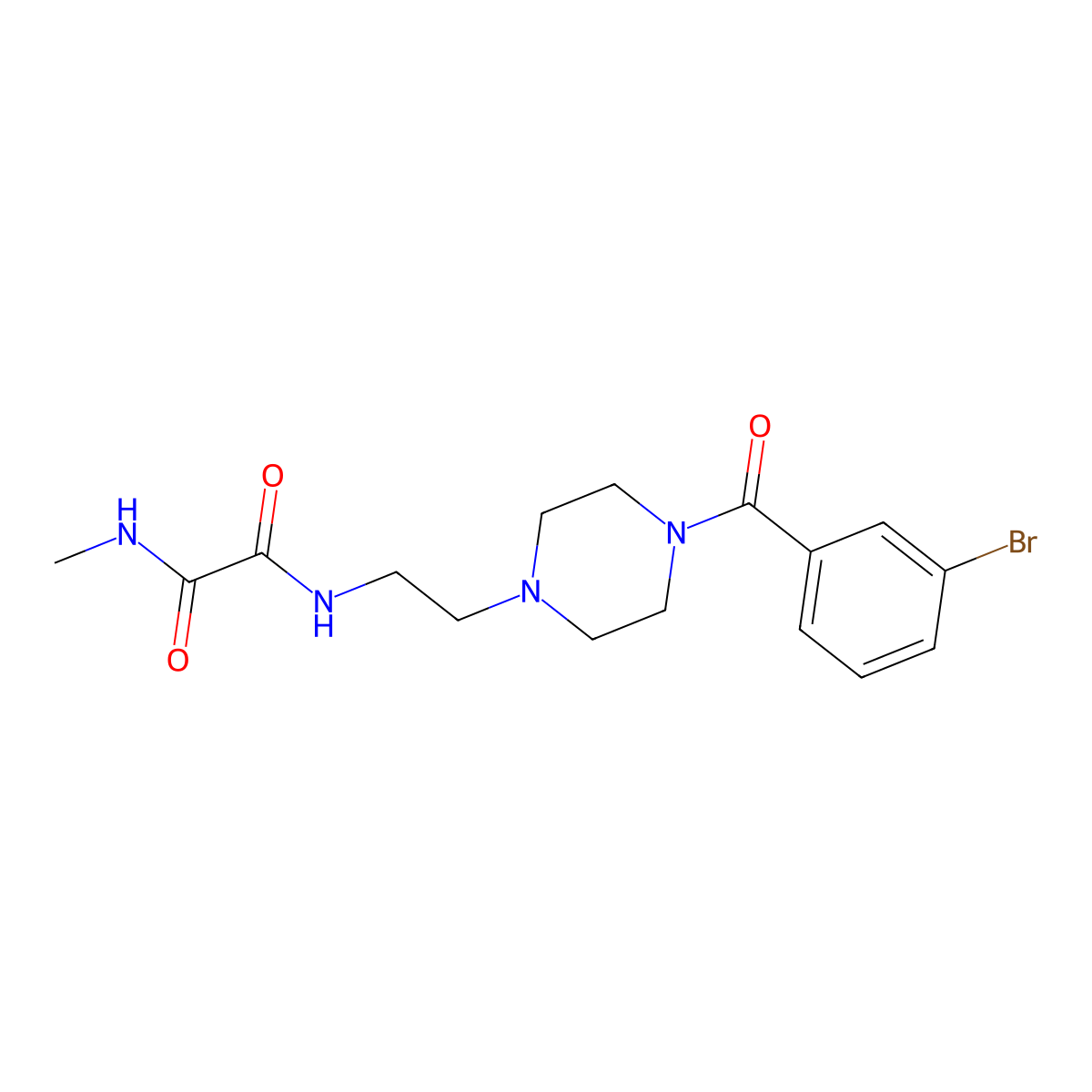 N'-[2-[4-(3-bromobenzoyl)piperazin-1-yl]ethyl]-N-methyloxamide molecular structure, CAS 346446-10-4