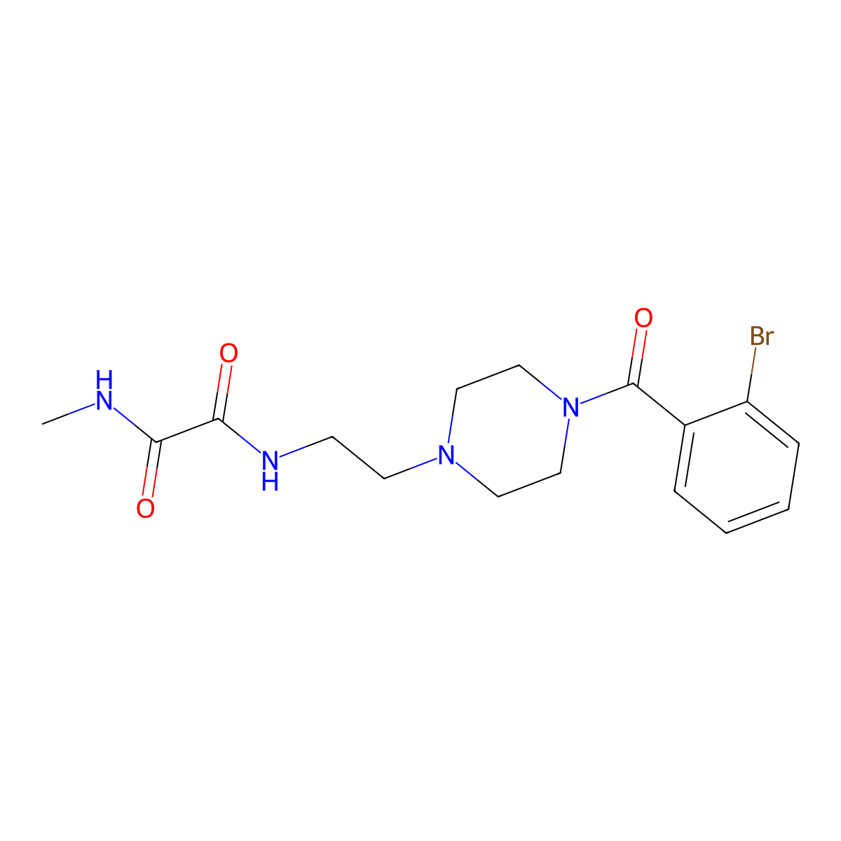 N'-[2-[4-(2-bromobenzoyl)piperazin-1-yl]ethyl]-N-methyloxamide molecular structure, CAS 346446-12-6