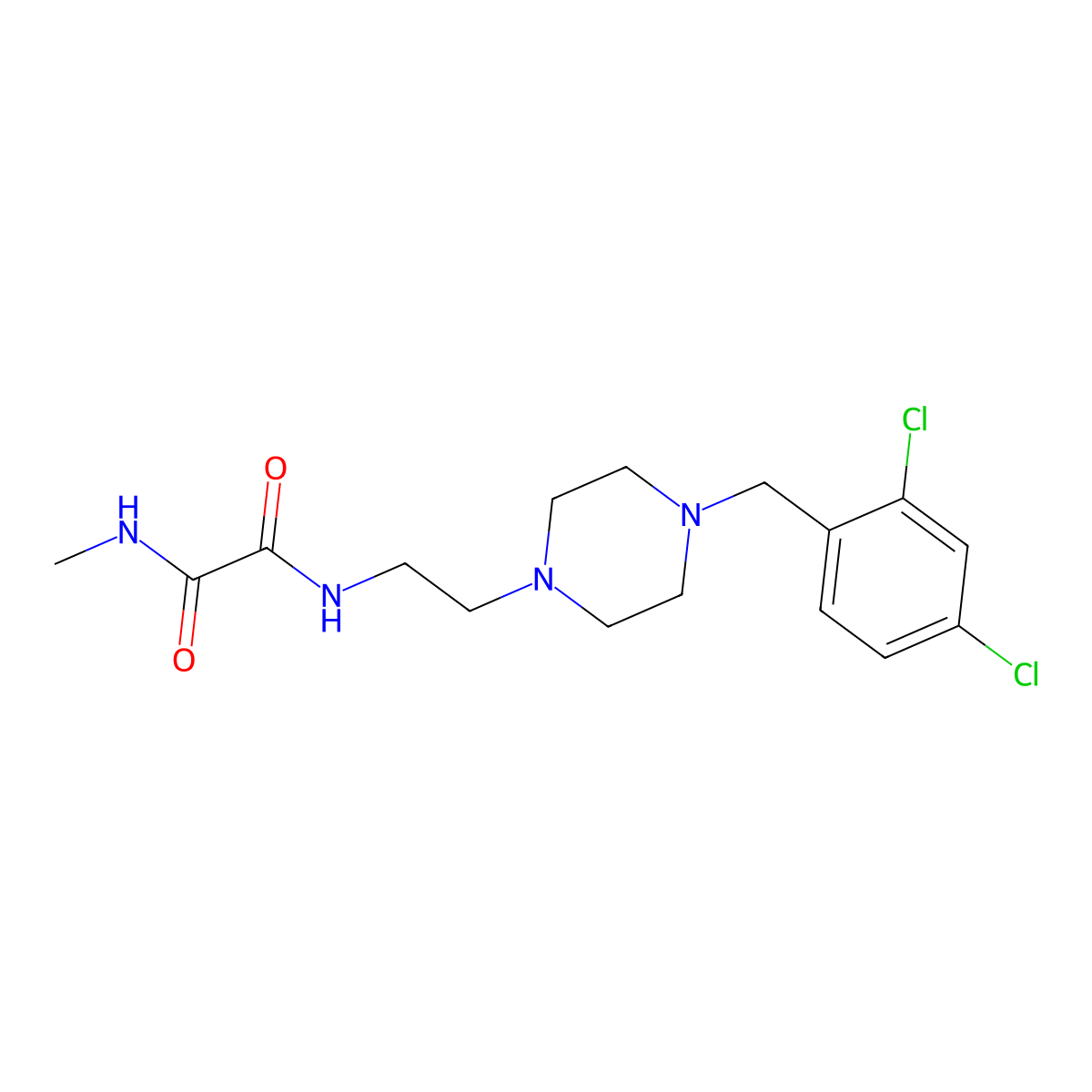 N'-[2-[4-[(2,4-dichlorophenyl)methyl]piperazin-1-yl]ethyl]-N-methyloxamide molecular structure, CAS 346446-13-7