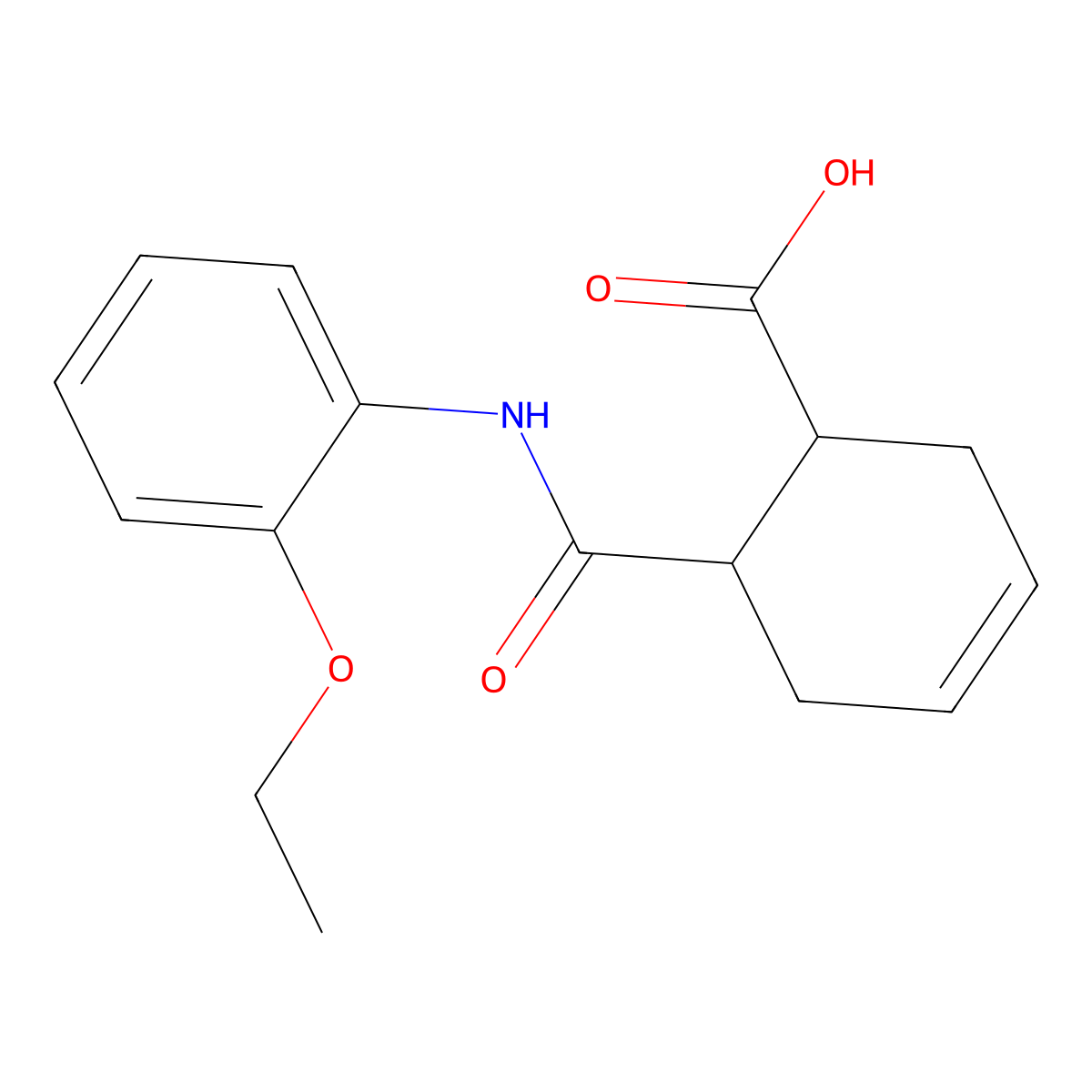 6-[(2-Ethoxyphenyl)carbamoyl]cyclohex-3-ene-1-carboxylic acid molecular structure, CAS 346446-21-7