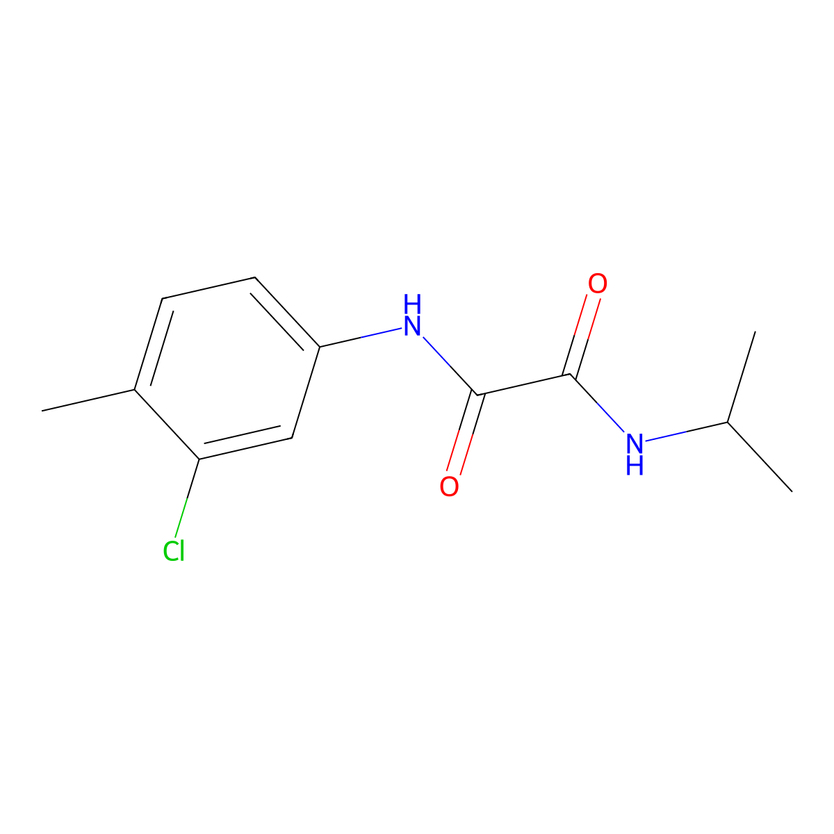N1-(3-chloro-4-methylphenyl)-N2-isopropyloxalamide molecular structure, CAS 346453-08-5