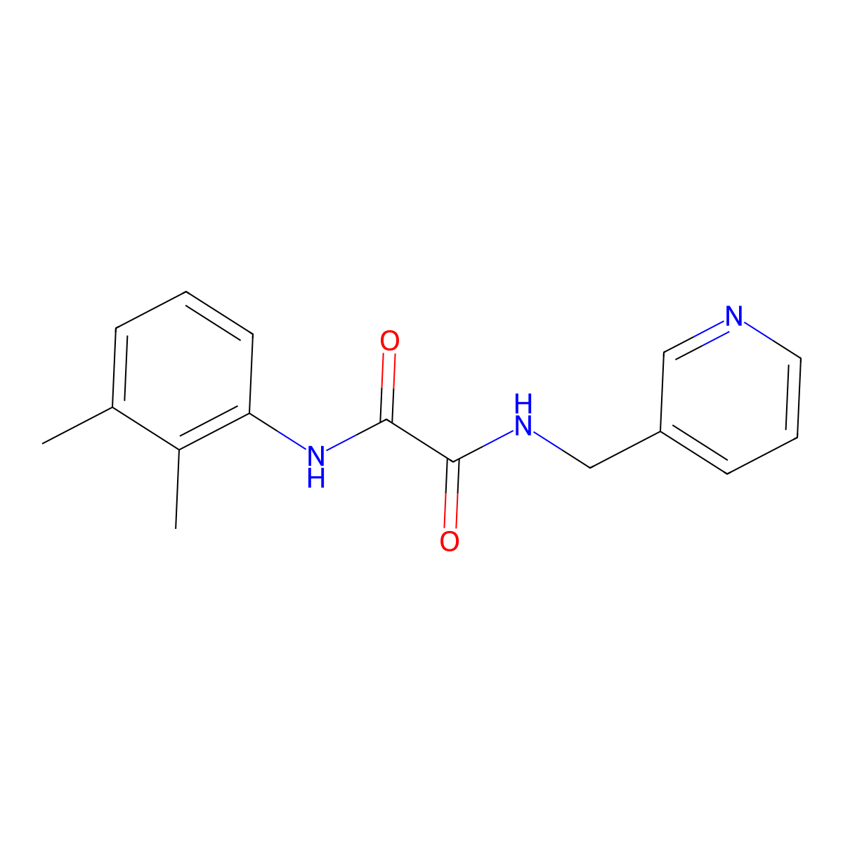 N'-(2,3-dimethylphenyl)-N-(pyridin-3-ylmethyl)oxamide molecular structure, CAS 346453-23-4