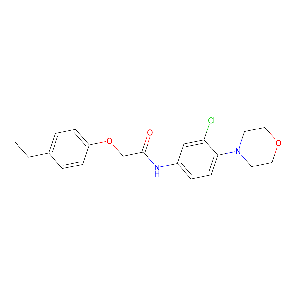 N-(3-chloro-4-morpholin-4-ylphenyl)-2-(4-ethylphenoxy)acetamide molecular structure, CAS 346455-36-5