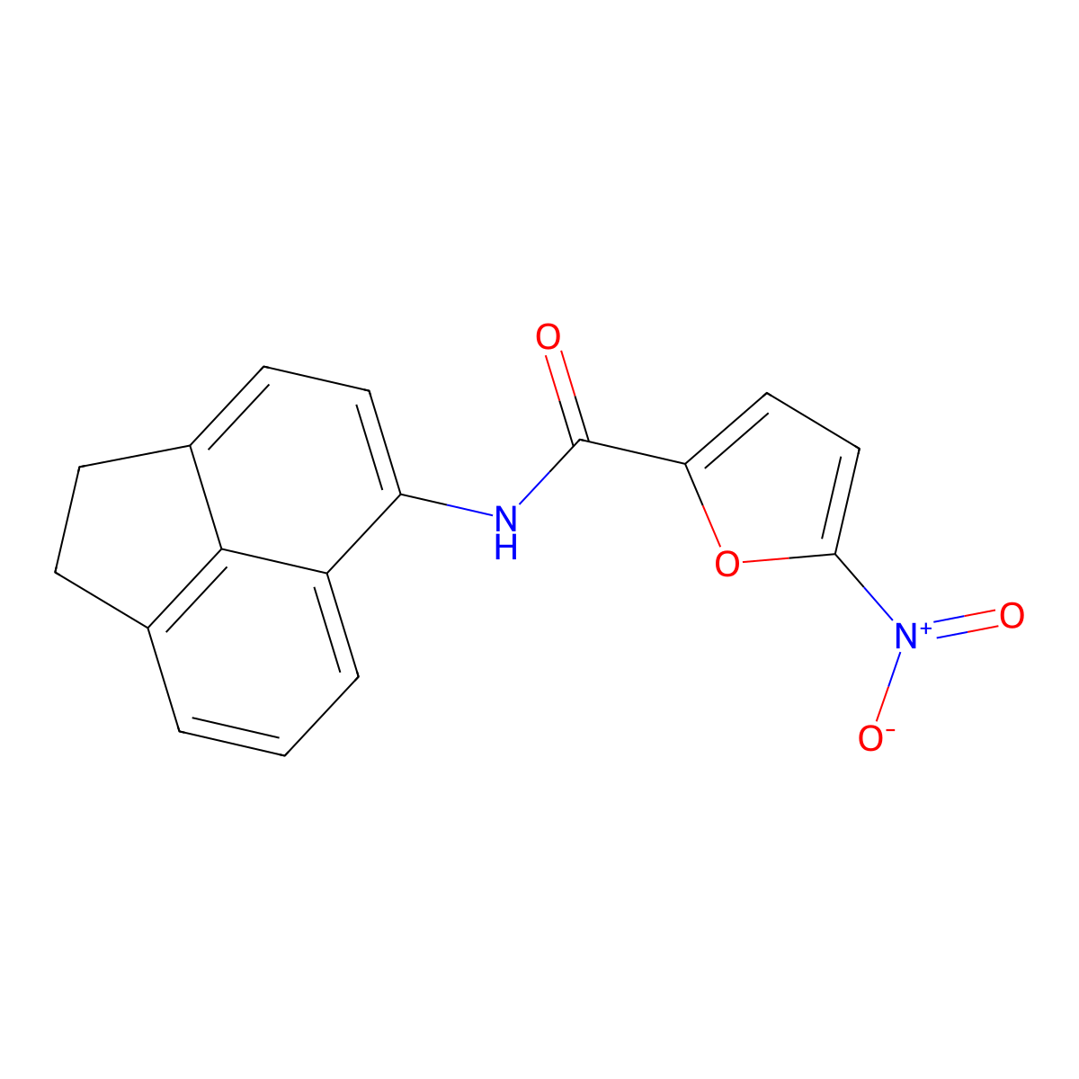 N-(1,2-dihydroacenaphthylen-5-yl)-5-nitrofuran-2-carboxamide molecular structure, CAS 346455-94-5