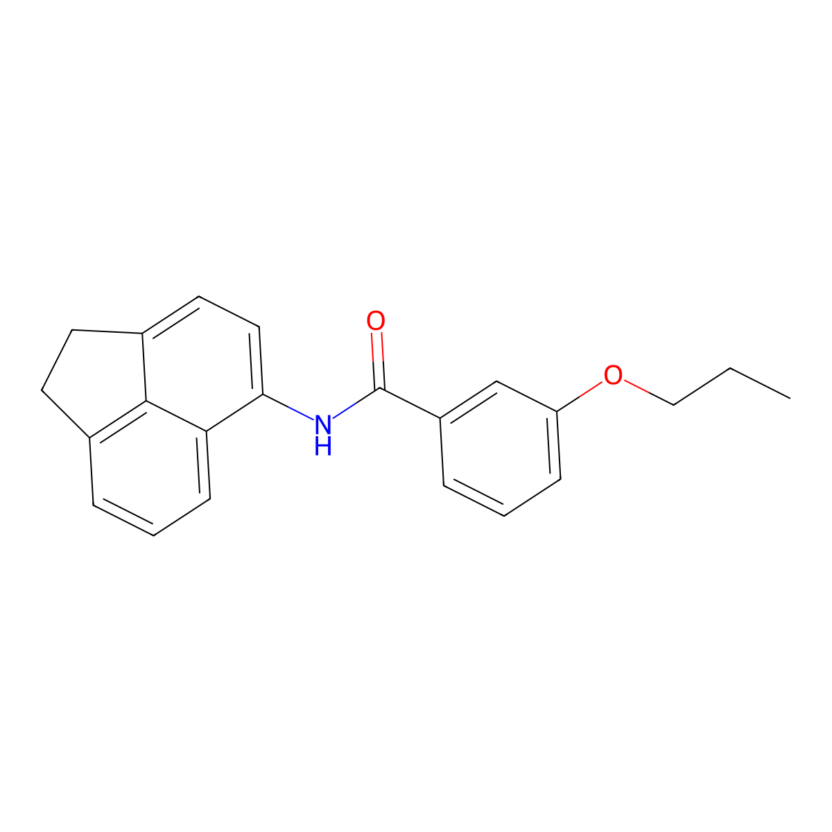 N-(1,2-dihydroacenaphthylen-5-yl)-3-propoxybenzamide molecular structure, CAS 346455-96-7