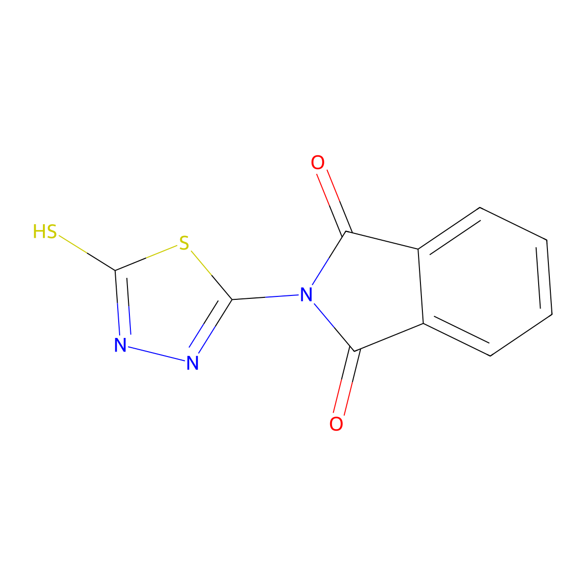 2-(5-sulfanyl-1,3,4-thiadiazol-2-yl)-1H-isoindole-1,3(2H)-dione molecular structure, CAS 346456-50-6