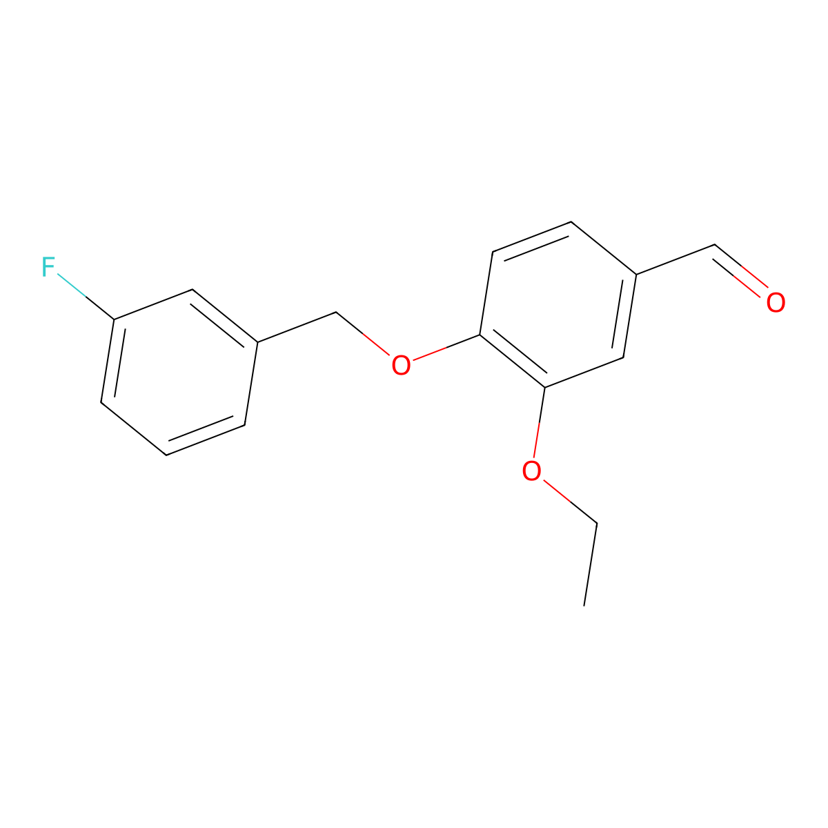 3-Ethoxy-4-((3-fluorophenyl)methoxy)benzaldehyde molecular structure, CAS 346459-54-9
