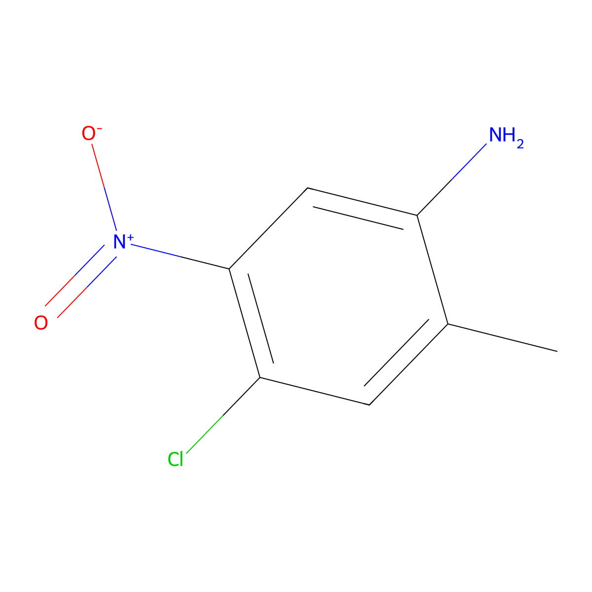 4-Chloro-2-methyl-5-nitroaniline molecular structure, CAS 34648-99-2