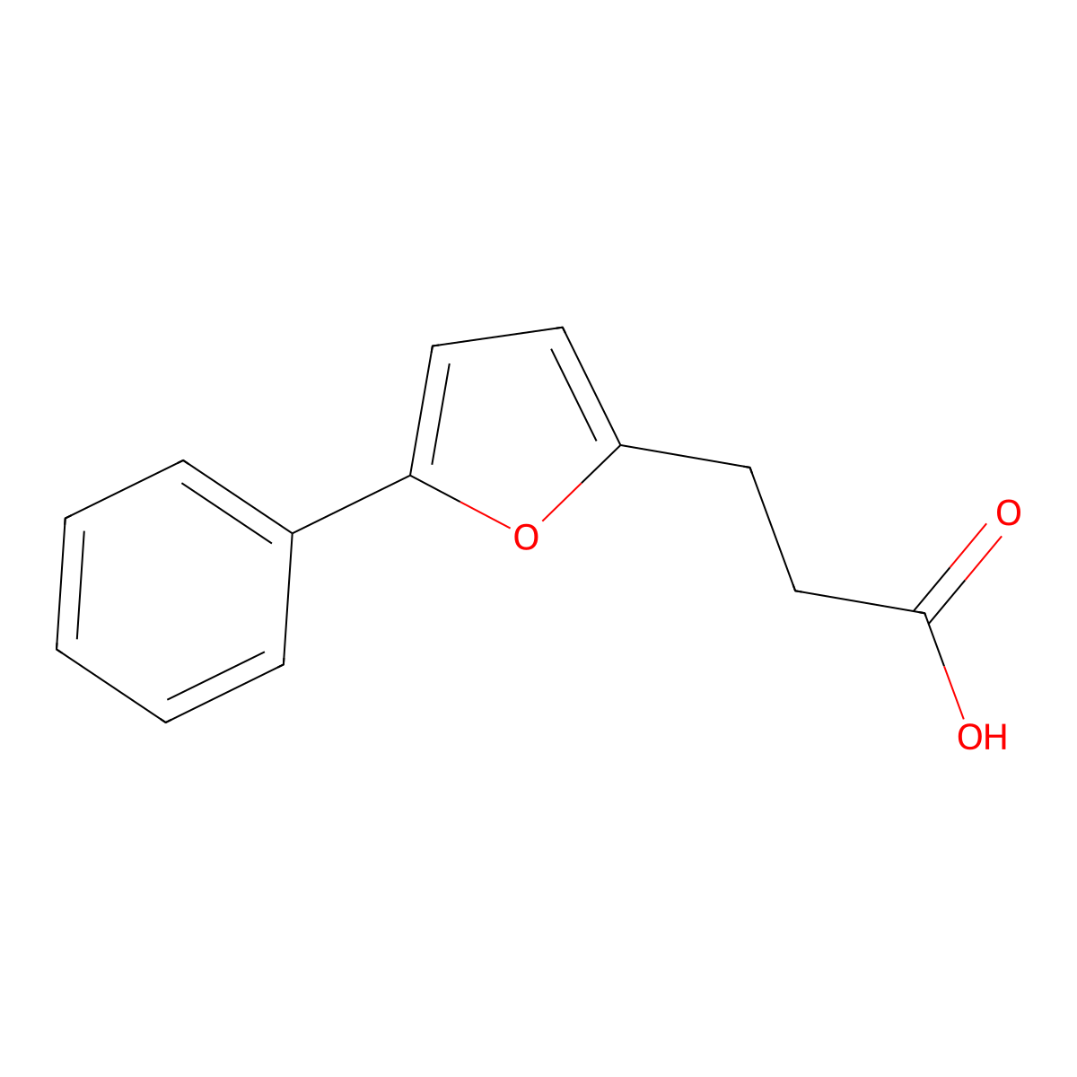 3-(5-Phenylfuran-2-yl)propanoic acid molecular structure, CAS 3465-61-0