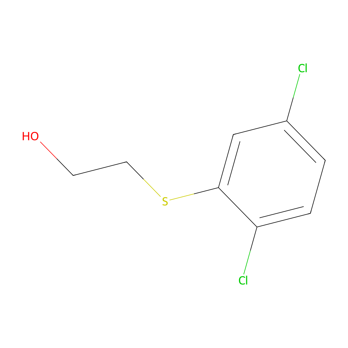 2,5-Dichlorophenylthioethanol molecular structure, CAS 34650-12-9