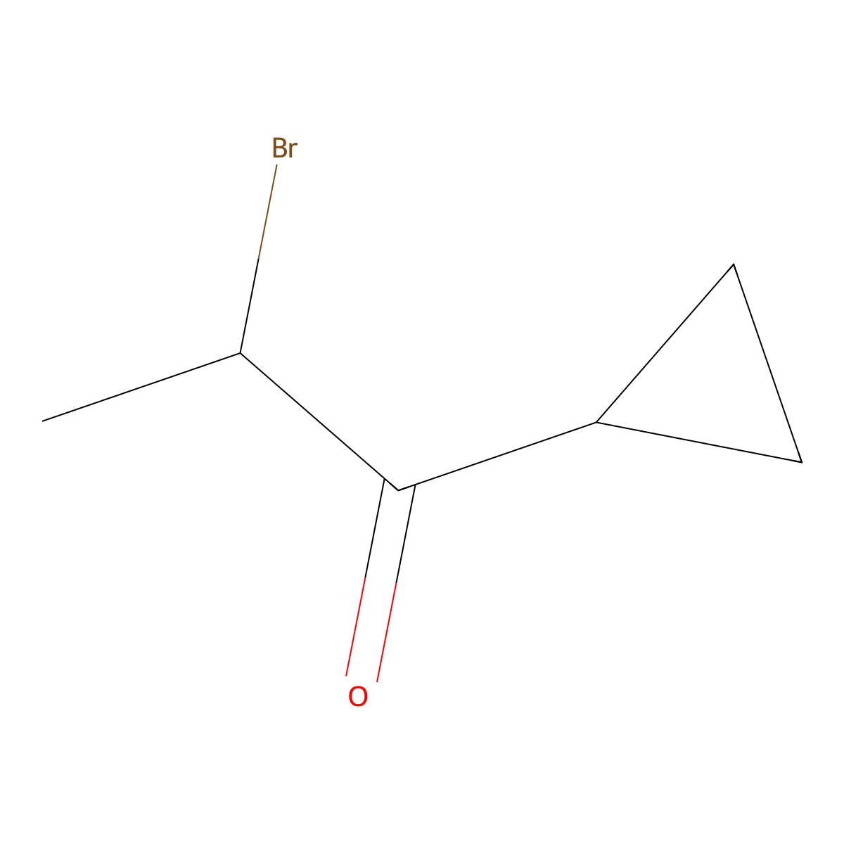 2-Bromo-1-cyclopropylpropan-1-one molecular structure, CAS 34650-66-3