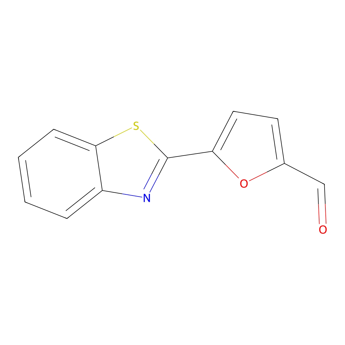 5-(1,3-Benzothiazol-2-yl)furan-2-carbaldehyde molecular structure, CAS 34653-56-0