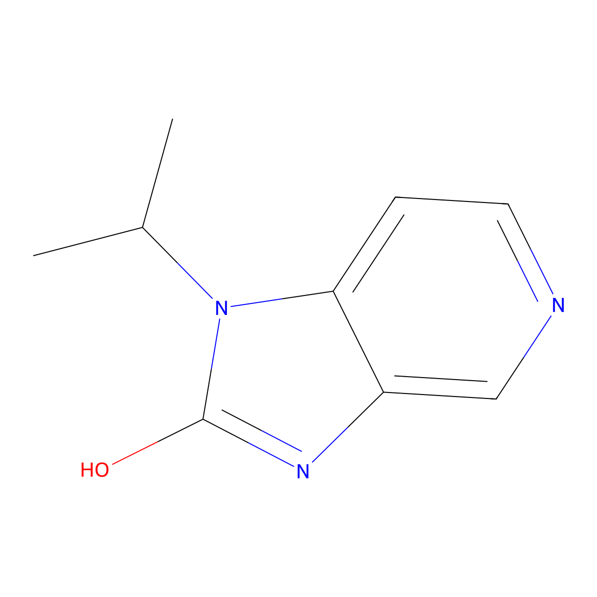 1-Isopropyl-1H-imidazo(4,5-c)pyridin-2-ol molecular structure, CAS 34654-25-6