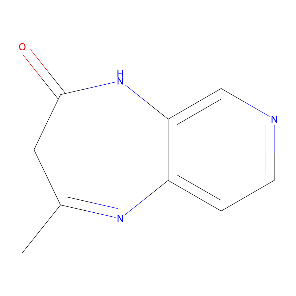2-methyl-3H,4H,5H-pyrido[3,4-b][1,4]diazepin-4-one molecular structure, CAS 34654-29-0