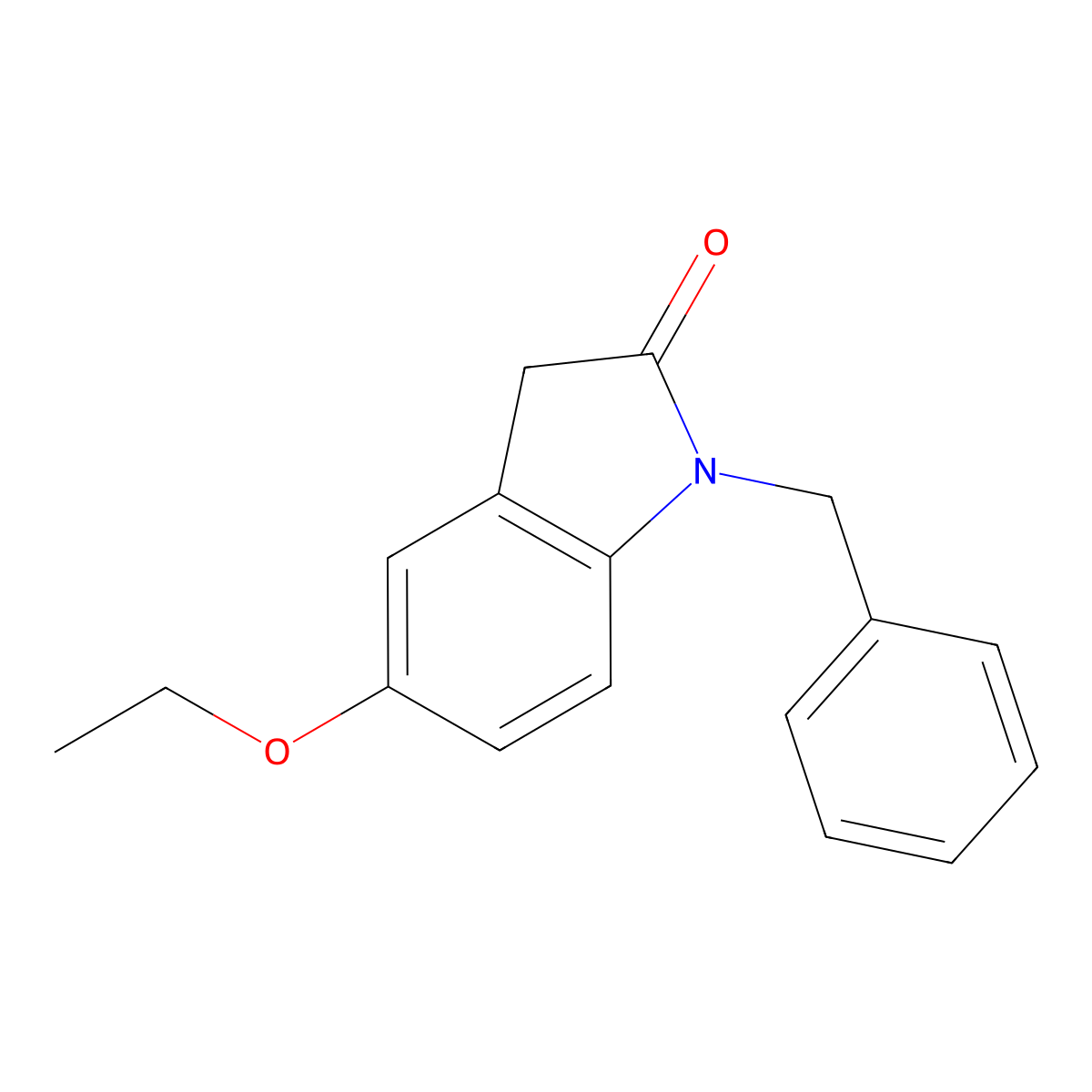 1-benzyl-5-ethoxy-3H-indol-2-one molecular structure, CAS 346577-65-9