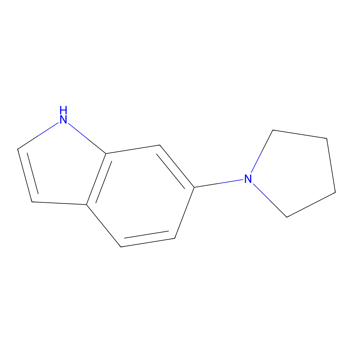 6-pyrrolidin-1-yl-1H-indole molecular structure, CAS 346584-96-1