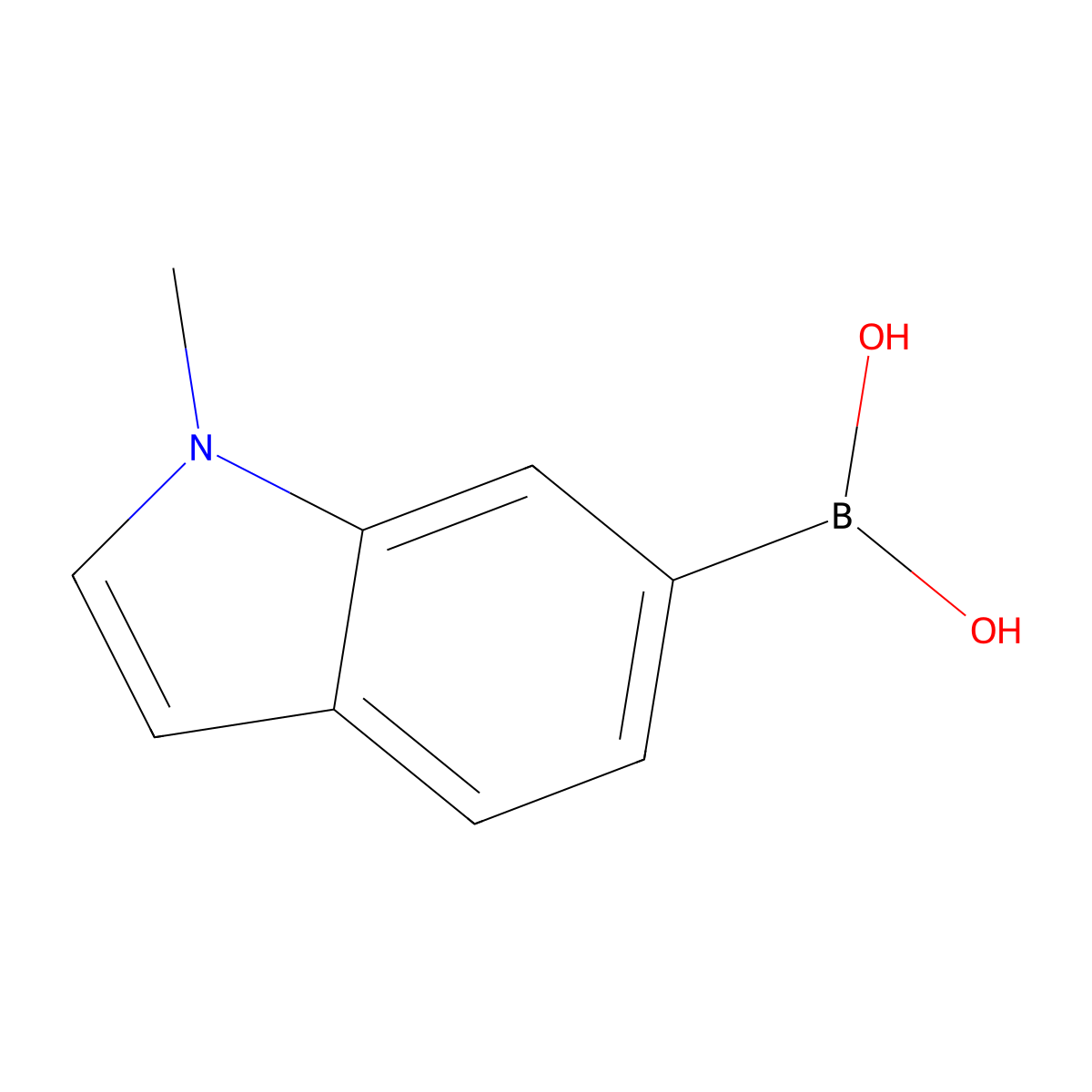(1-Methyl-1H-indol-6-yl)boronic acid molecular structure, CAS 346585-03-3