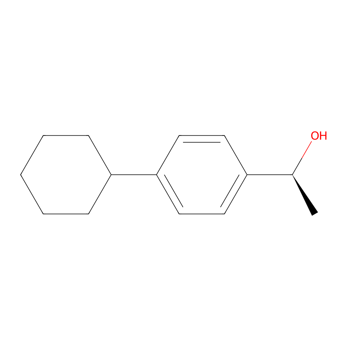 (1S)-1-(4-Cyclohexylphenyl)ethan-1-ol molecular structure, CAS 346585-62-4