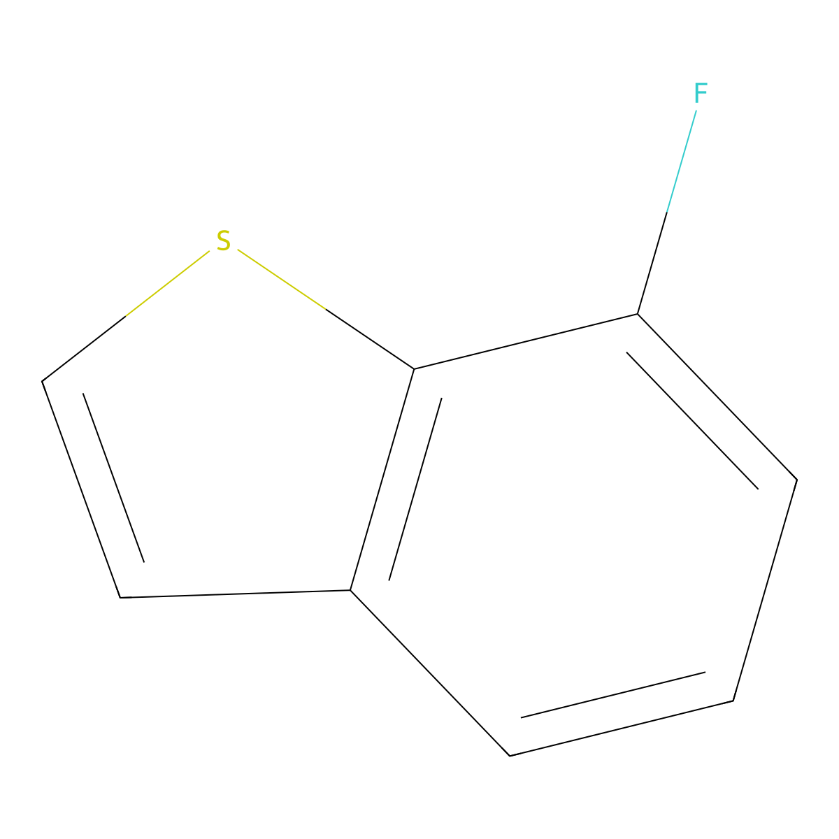 7-Fluoro-1-benzothiophene molecular structure, CAS 346592-74-3