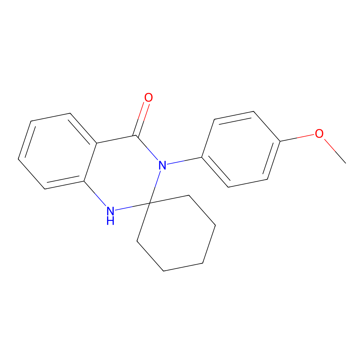 3'-(4-methoxyphenyl)-1'H-spiro[cyclohexane-1,2'-quinazolin]-4'(3'H)-one molecular structure, CAS 346599-16-4