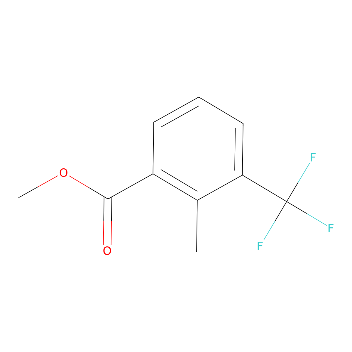 Methyl 2-methyl-3-(trifluoromethyl)benzoate molecular structure, CAS 346603-63-2