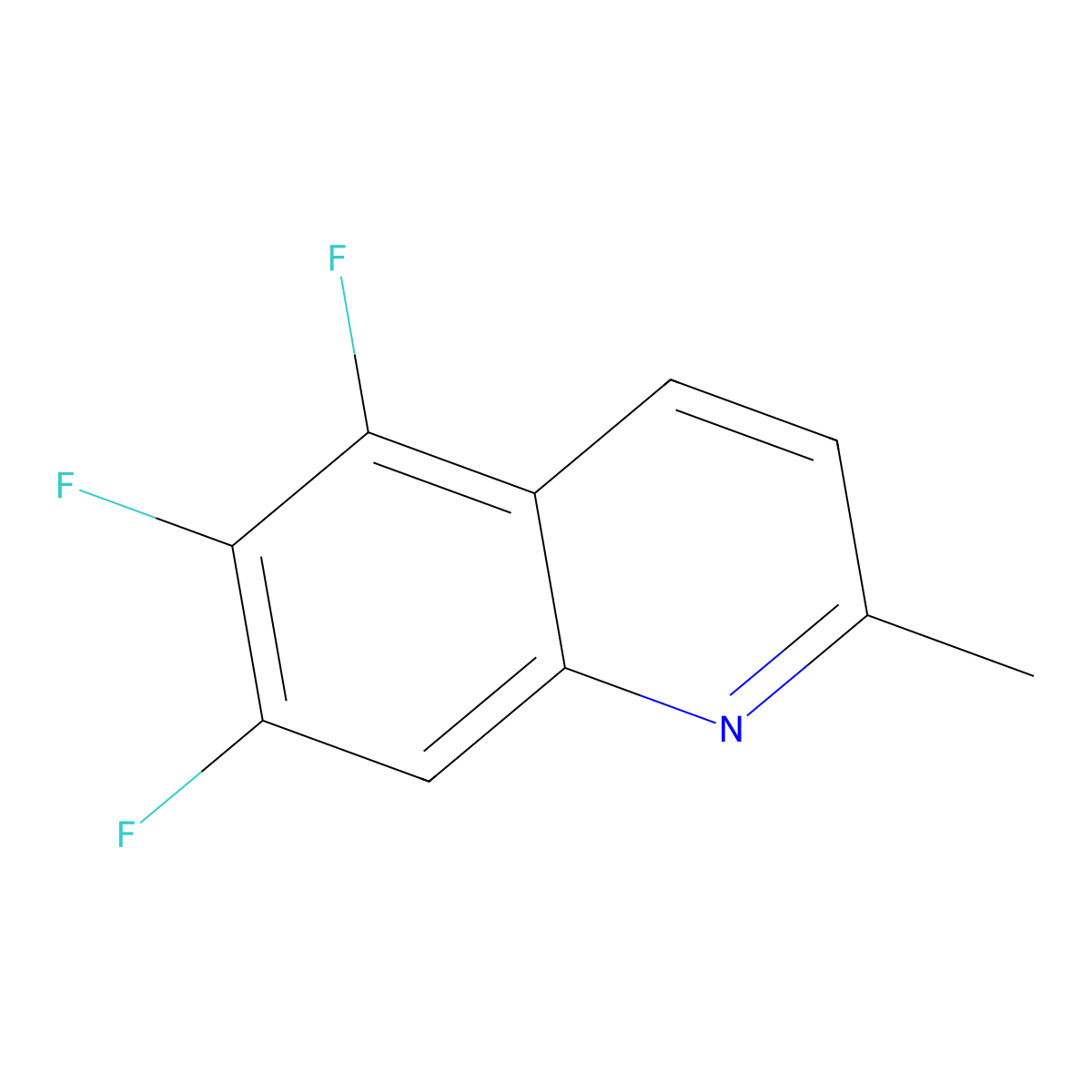 5,6,7-Trifluoro-2-methylquinoline molecular structure, CAS 346604-41-9