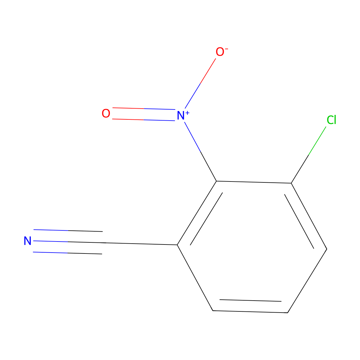 3-Chloro-2-nitrobenzonitrile molecular structure, CAS 34662-28-7