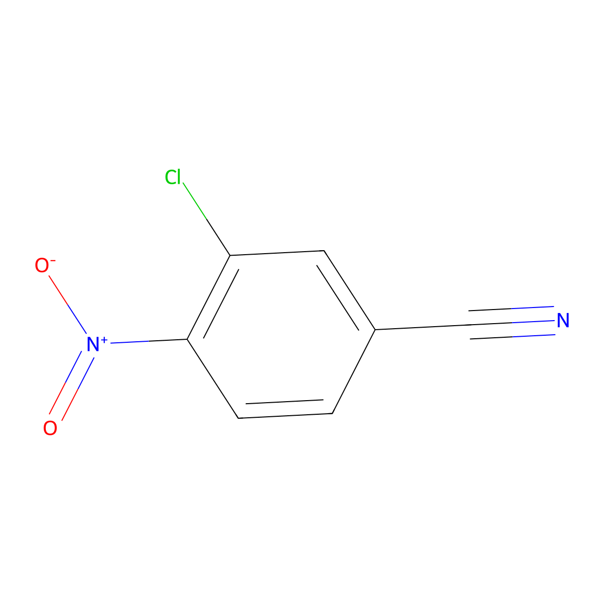 3-Chloro-4-nitrobenzonitrile molecular structure, CAS 34662-29-8