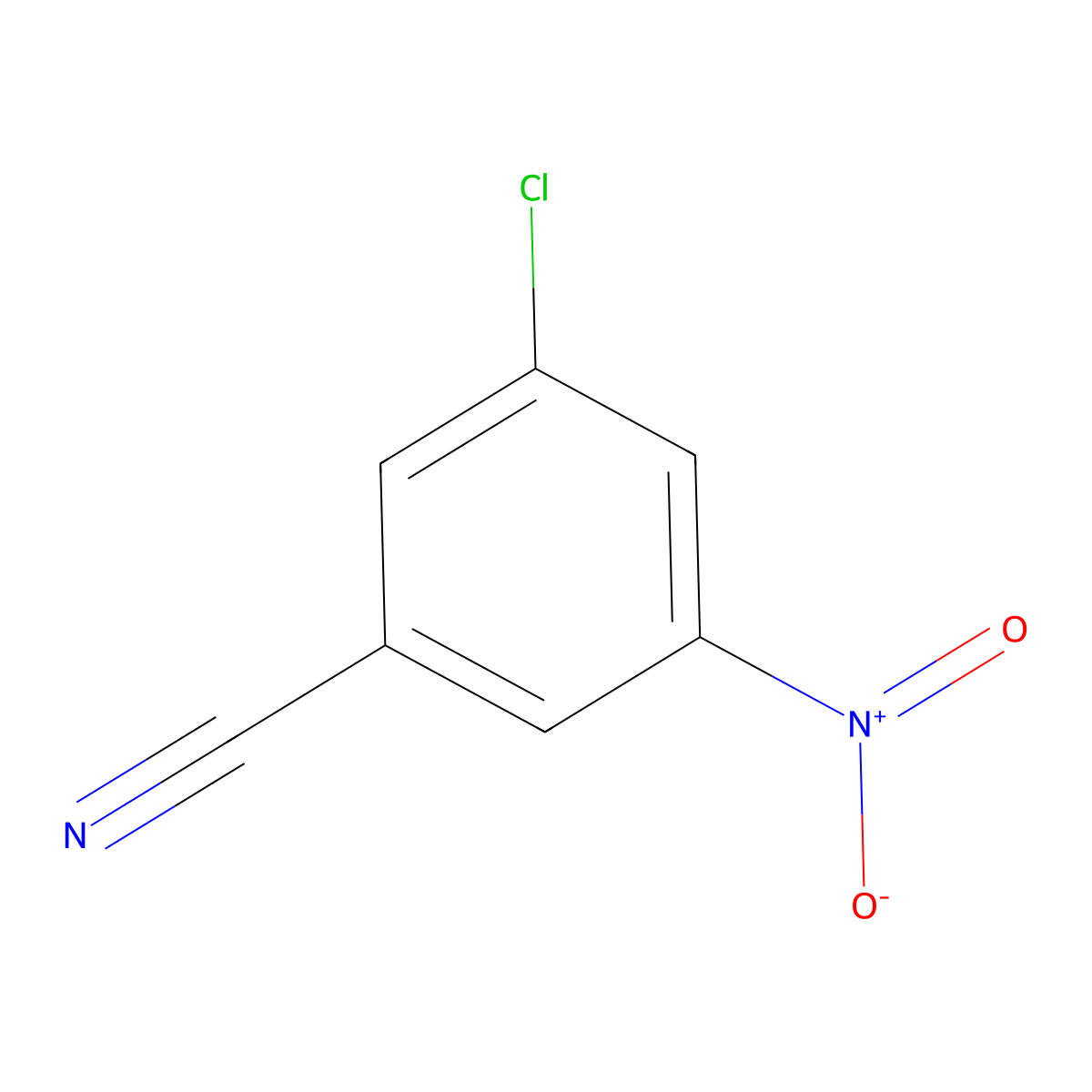 3-Chloro-5-nitrobenzonitrile molecular structure, CAS 34662-30-1