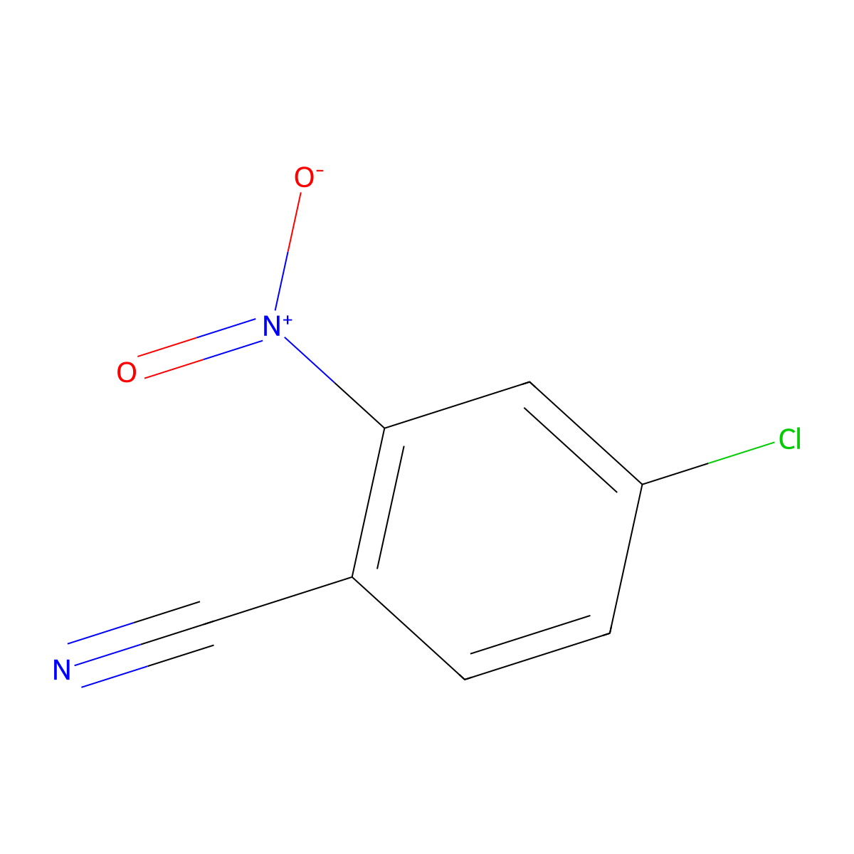 4-Chloro-2-nitrobenzonitrile molecular structure, CAS 34662-32-3
