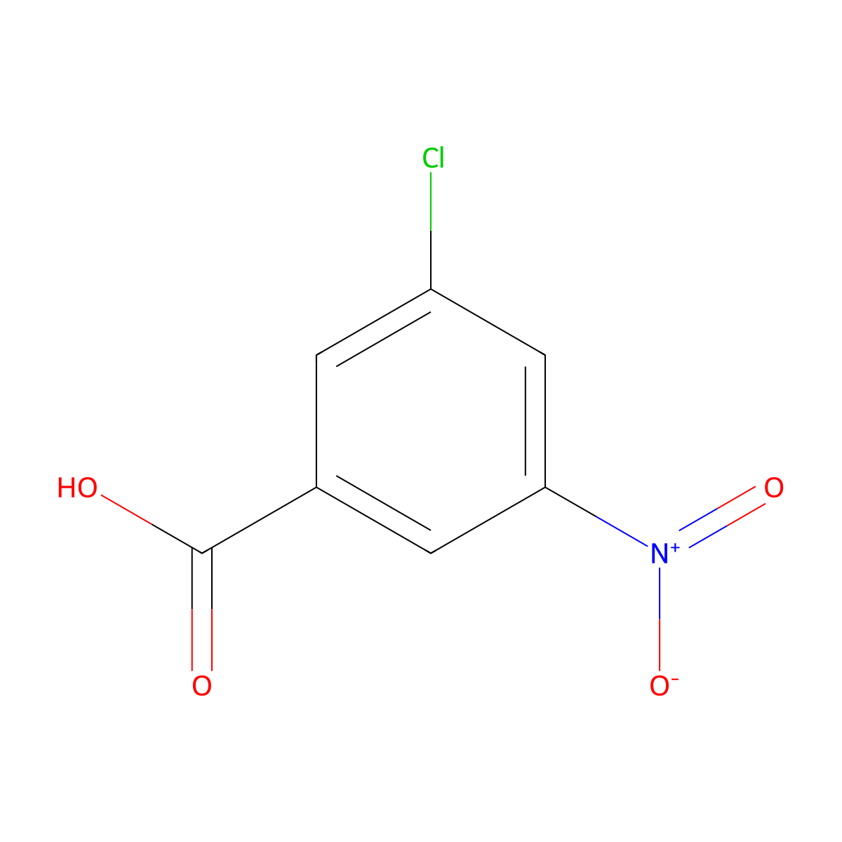 3-Chloro-5-nitrobenzoic acid molecular structure, CAS 34662-36-7