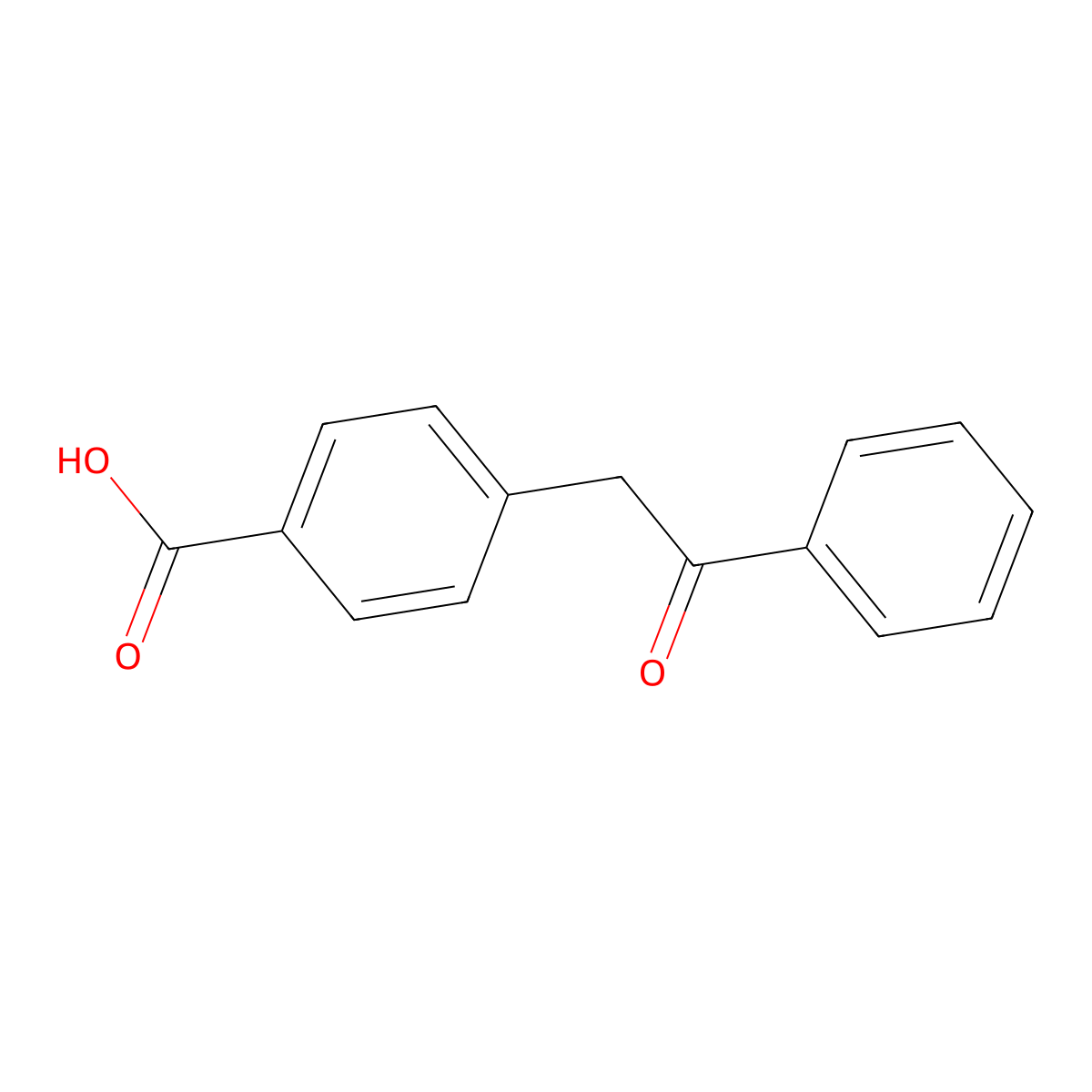 4-(2-Oxo-2-phenylethyl)benzoic acid molecular structure, CAS 346623-13-0