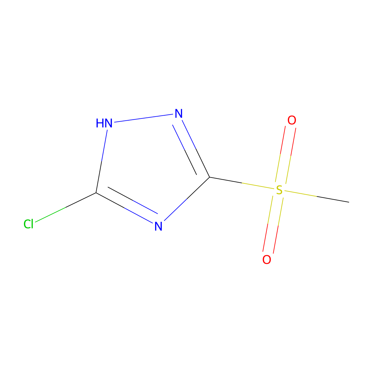 3-Chloro-5-methanesulfonyl-1H-[1,2,4]triazole molecular structure, CAS 346631-06-9