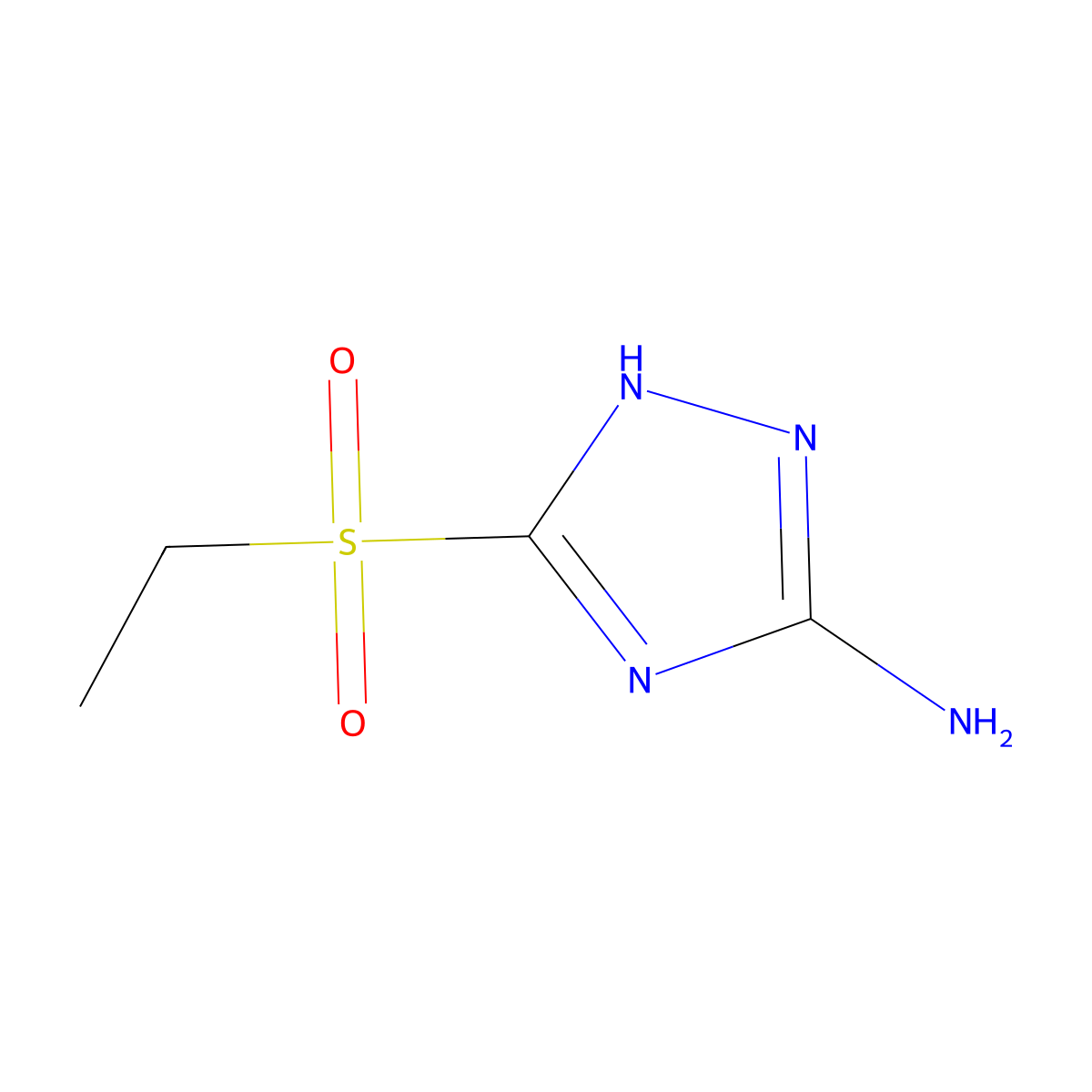 3-(ethylsulfonyl)-1H-1,2,4-triazol-5-amine molecular structure, CAS 346631-09-2