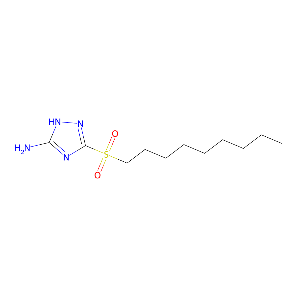 3-(nonylsulfonyl)-1H-1,2,4-triazole-5-ylamine molecular structure, CAS 346631-15-0