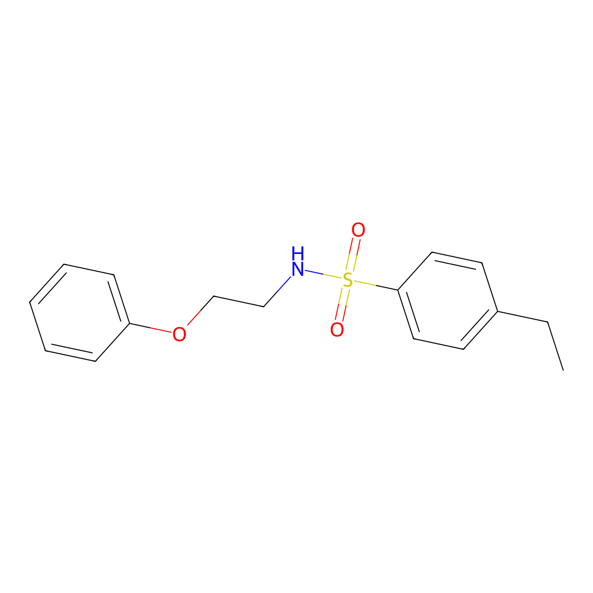 4-ethyl-N-(2-phenoxyethyl)benzenesulfonamide molecular structure, CAS 346632-27-7