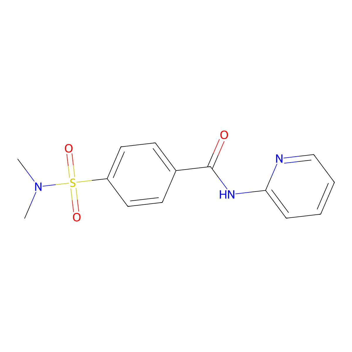 4-(dimethylsulfamoyl)-N-(pyridin-2-yl)benzamide molecular structure, CAS 346639-29-0