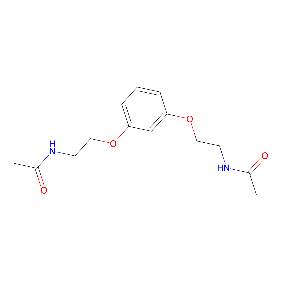 N-[2-[3-(2-acetamidoethoxy)phenoxy]ethyl]acetamide molecular structure, CAS 346639-61-0
