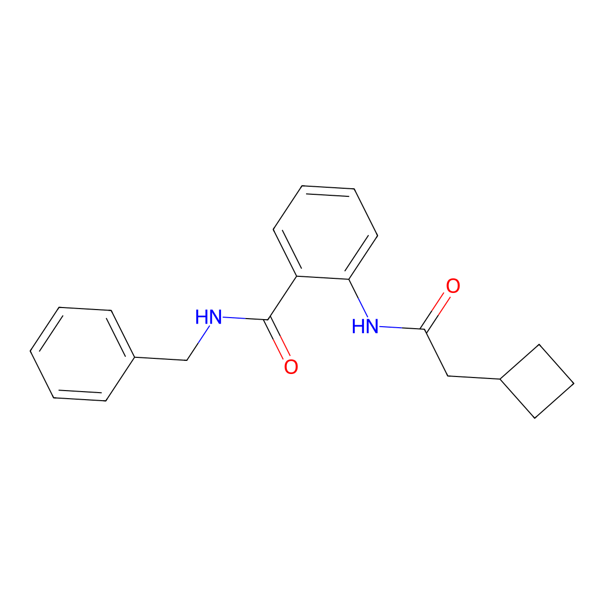N-benzyl-2-[(2-cyclobutylacetyl)amino]benzamide molecular structure, CAS 346641-24-5