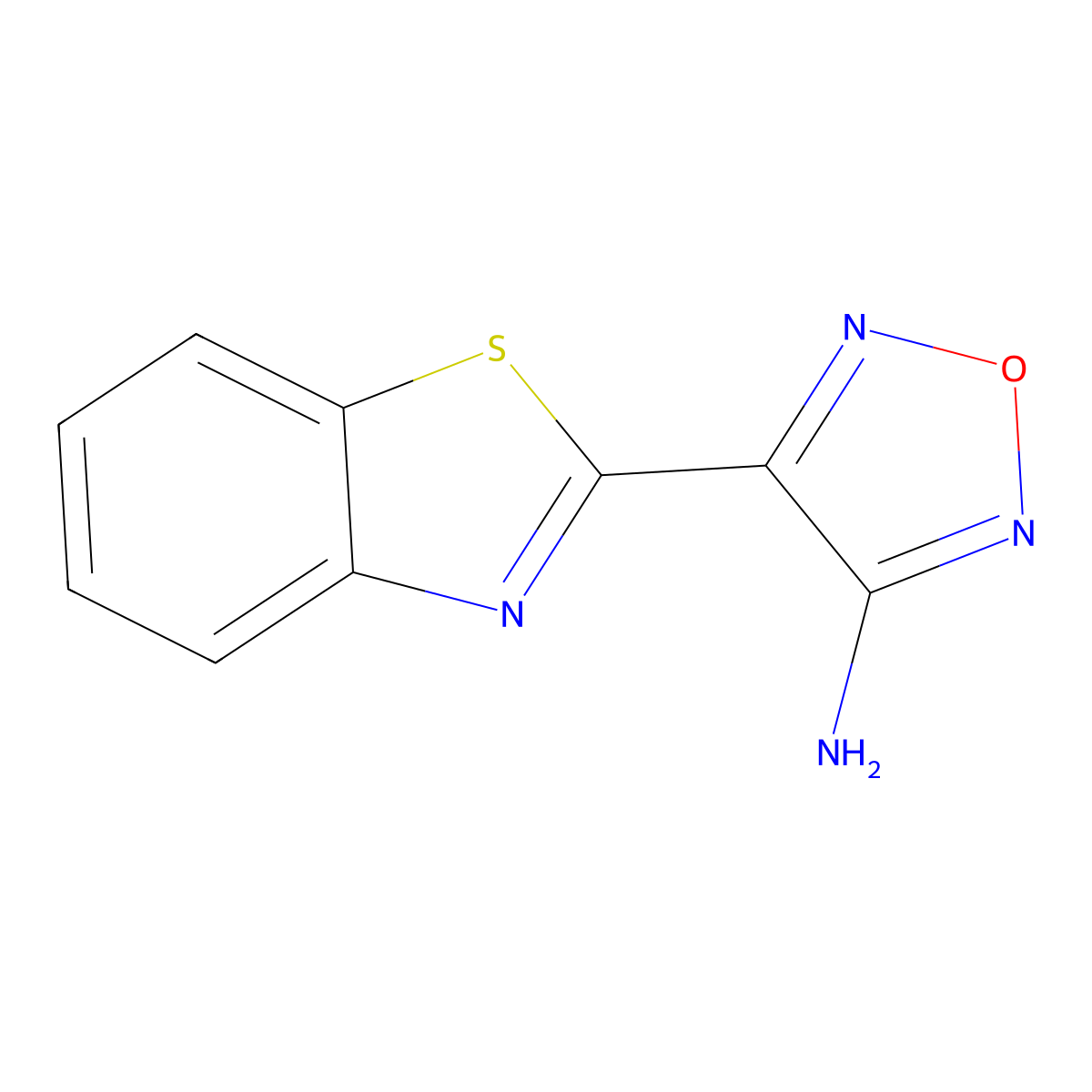 4-(1,3-Benzothiazol-2-yl)-1,2,5-oxadiazol-3-amine molecular structure, CAS 346646-10-4