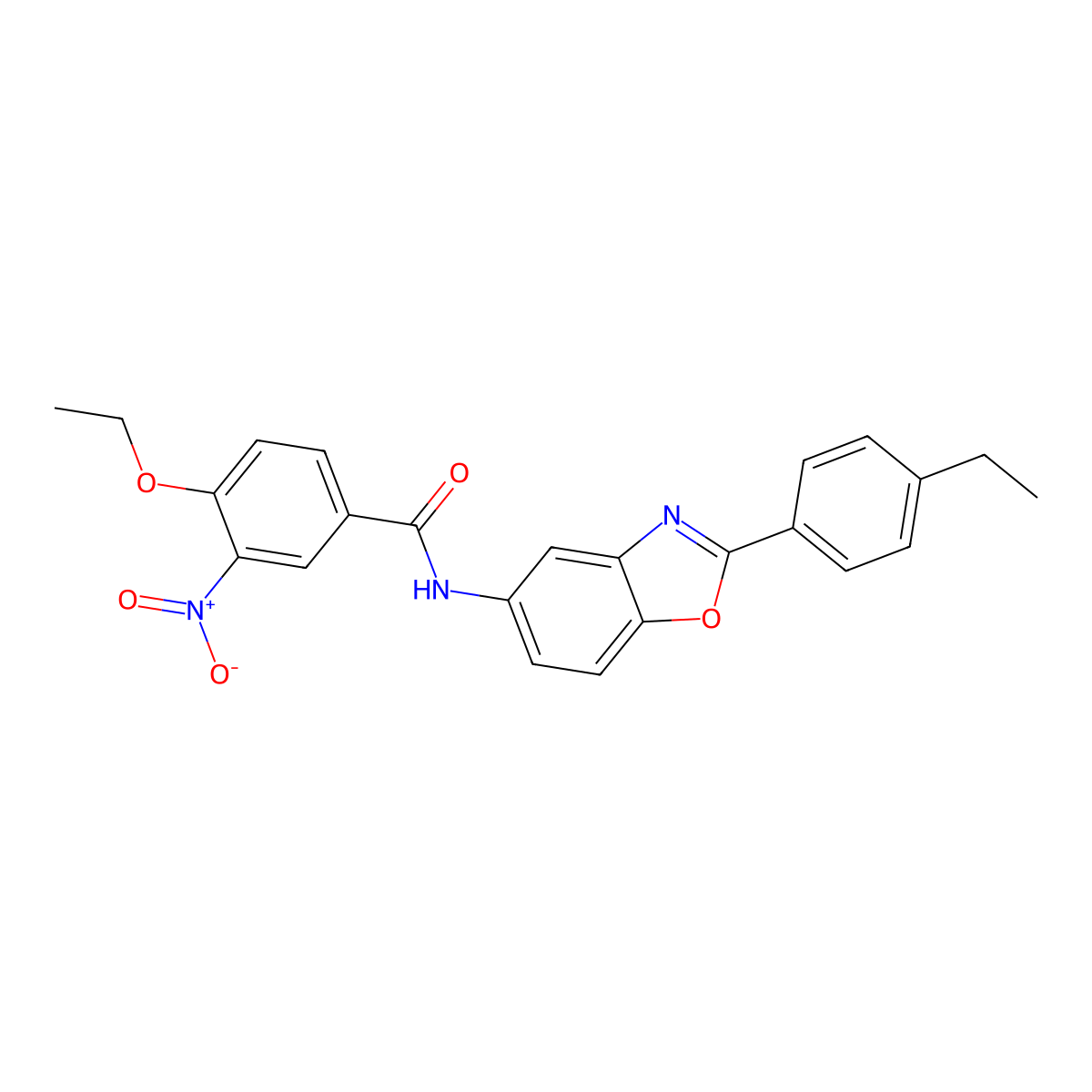 4-ethoxy-N-[2-(4-ethylphenyl)-1,3-benzoxazol-5-yl]-3-nitrobenzamide molecular structure, CAS 346646-22-8