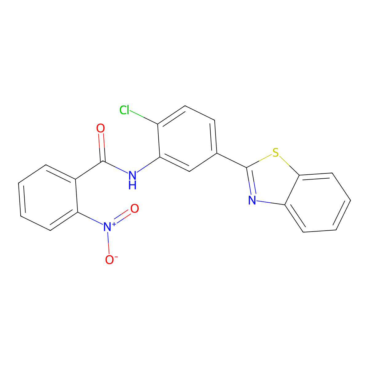 N-[5-(1,3-benzothiazol-2-yl)-2-chlorophenyl]-2-nitrobenzamide molecular structure, CAS 346648-91-7