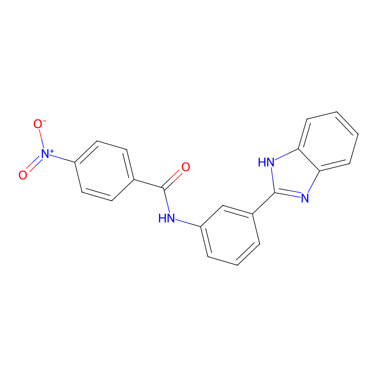 N-[3-(1H-benzimidazol-2-yl)phenyl]-4-nitrobenzamide molecular structure, CAS 346649-95-4