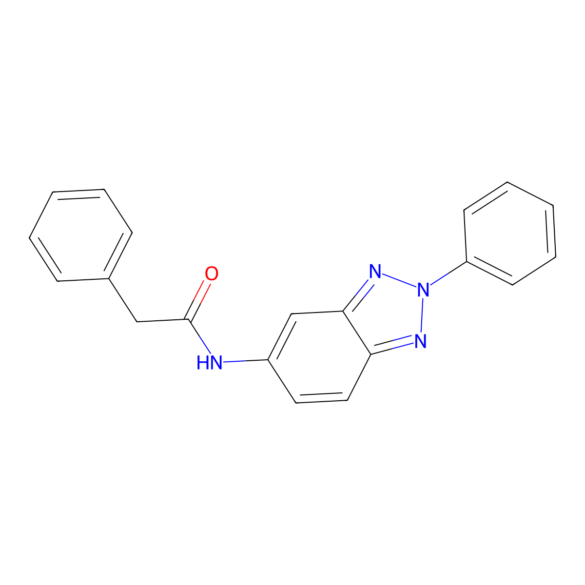 2-phenyl-N-(2-phenyl-2H-benzotriazol-5-yl)acetamide molecular structure, CAS 346650-30-4
