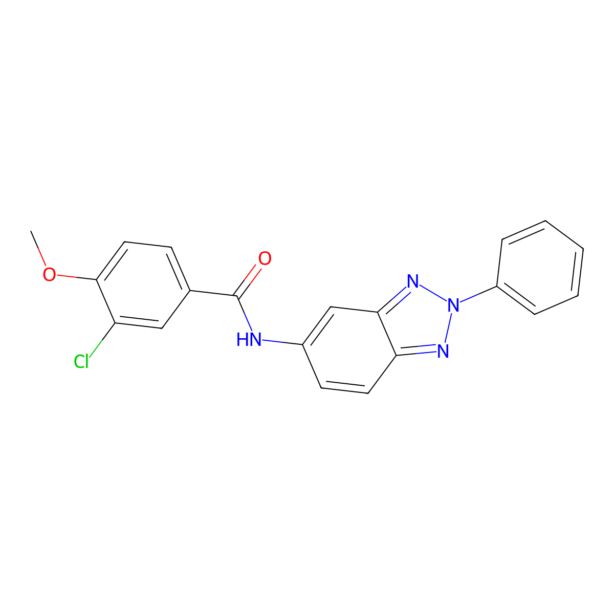 3-chloro-4-methoxy-N-(2-phenylbenzotriazol-5-yl)benzamide molecular structure, CAS 346650-36-0