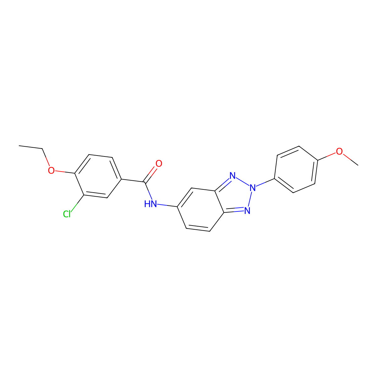 3-chloro-4-ethoxy-N-[2-(4-methoxyphenyl)-2H-1,2,3-benzotriazol-5-yl]benzamide molecular structure, CAS 346650-85-9