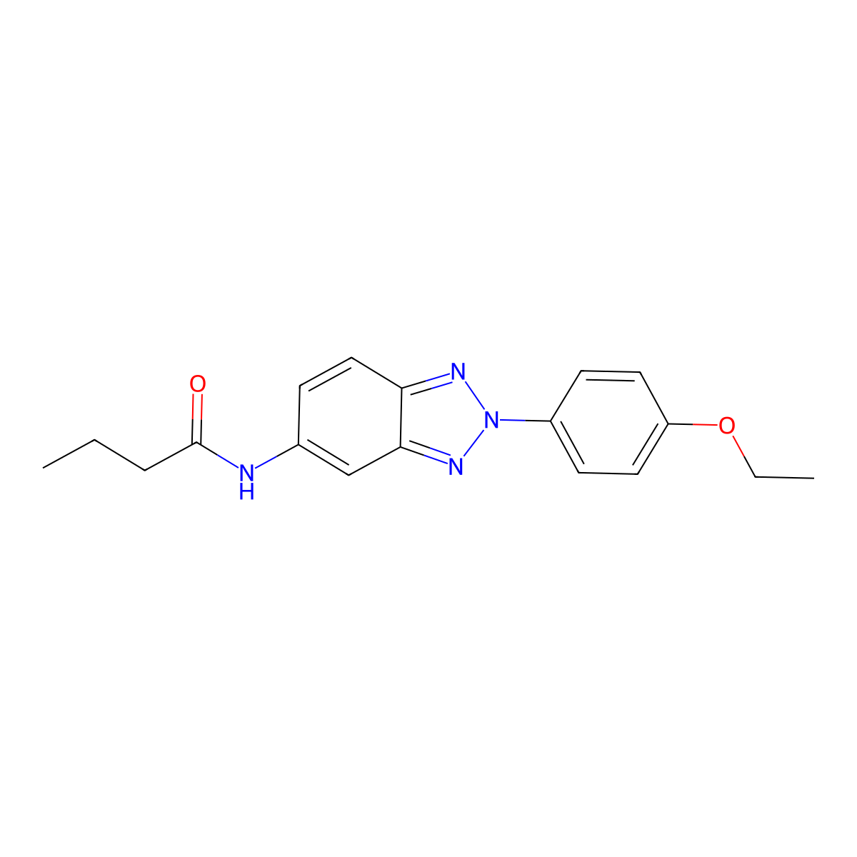 N-[2-(4-ethoxyphenyl)benzotriazol-5-yl]butanamide molecular structure, CAS 346651-14-7