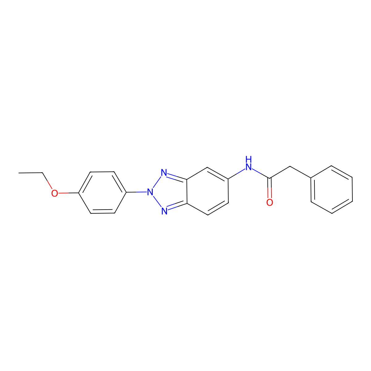 N-[2-(4-ethoxyphenyl)benzotriazol-5-yl]-2-phenylacetamide molecular structure, CAS 346651-16-9