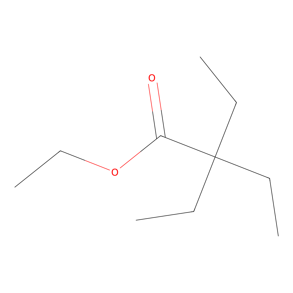 Ethyl 2,2-diethylbutyrate molecular structure, CAS 34666-17-6