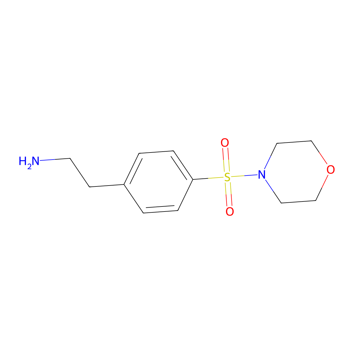 2-(4-Morpholin-4-ylsulfonylphenyl)ethanamine molecular structure, CAS 346662-35-9